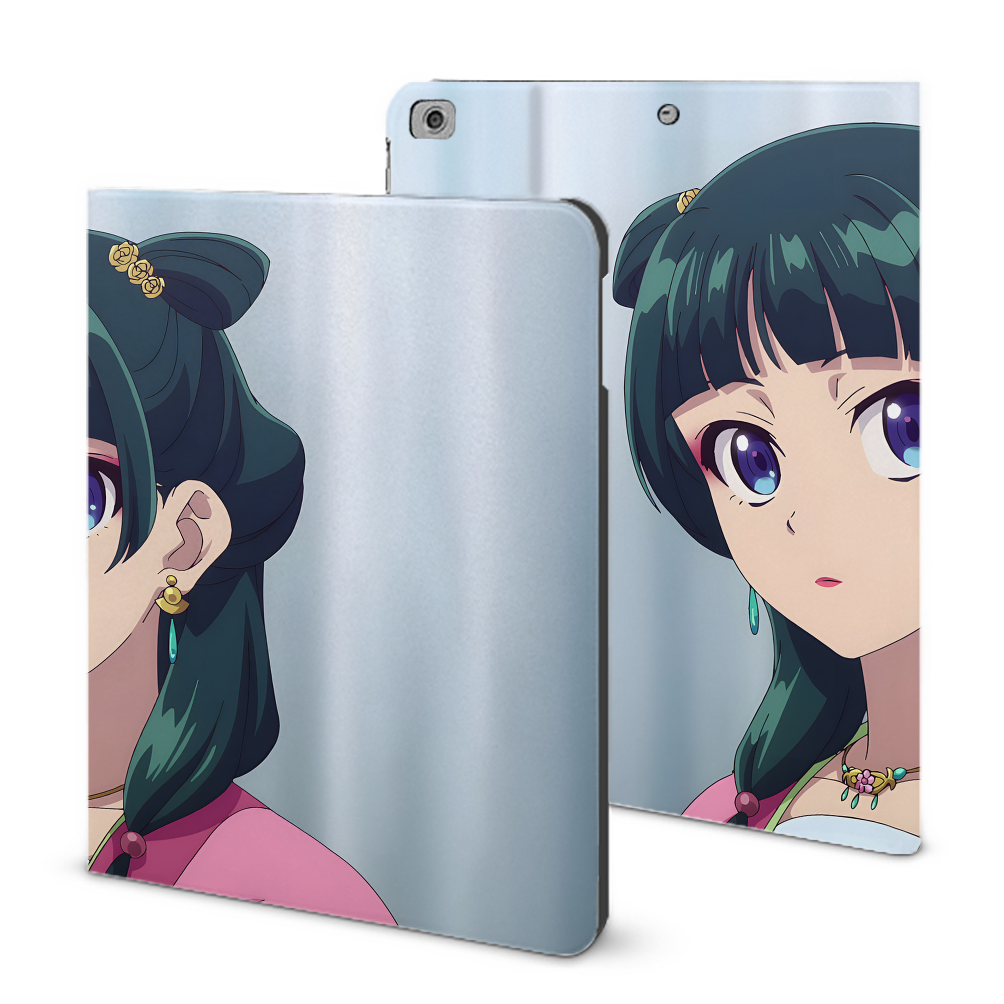 （画像用） 薬屋のひとりごと The Apothecary Diaries IPad ケース ブック型 PUレザー TPU 耐衝撃 軽量 薄型 ペン収納なし 全面保護 IPad 各モデル対応